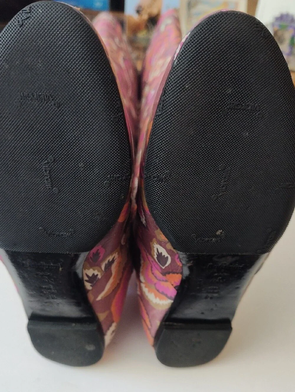 BALDININI ITALY Pink Multicolor Floral Knee-High Leather Boots Size 38 US 8